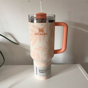 Stanley Floral Pink Tumbler with Handle